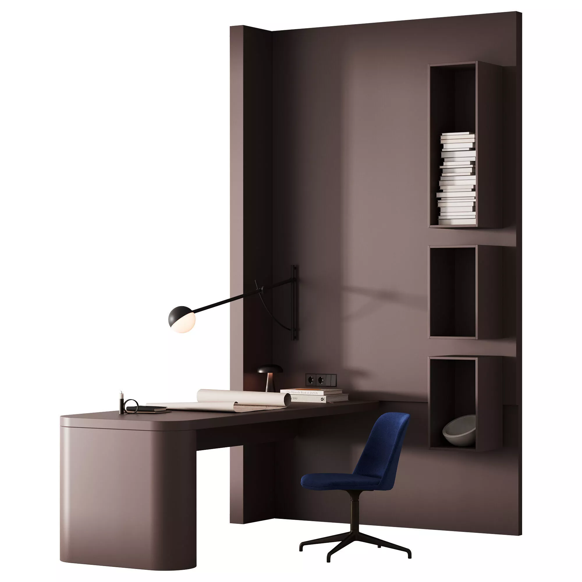 606 office furniture 54 workplace 28 3D model