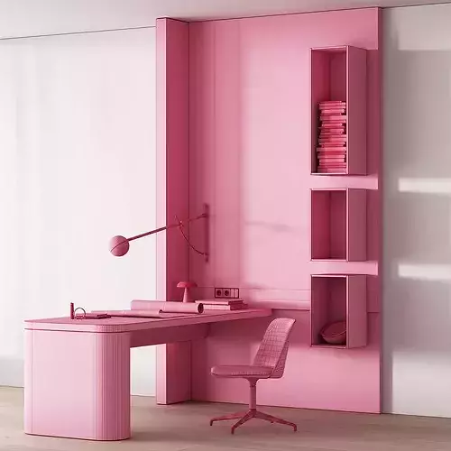 606 office furniture 54 workplace 28 3D model 4