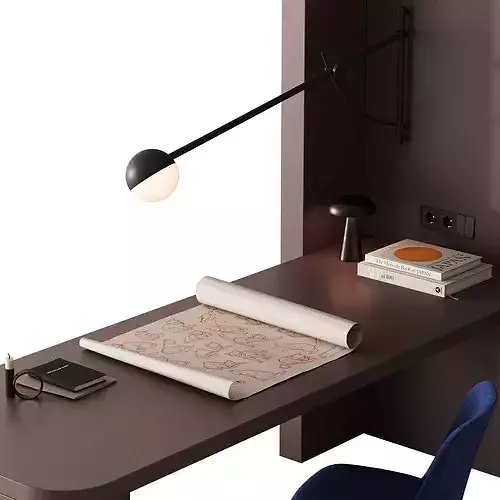 606 office furniture 54 workplace 28 3D model 7