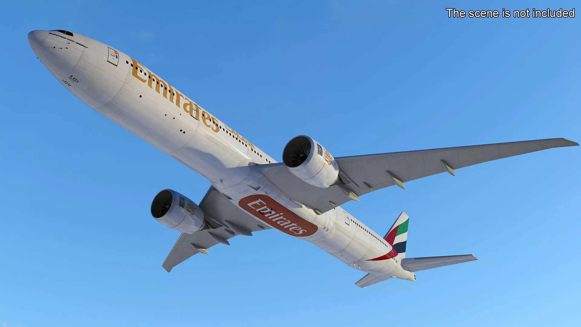 Emirates Boeing 777 Rigged for Cinema 4D 3D model