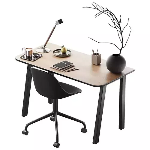 608 office furniture 56 workplace 30 3D model 2