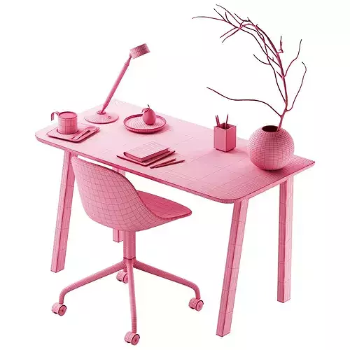 608 office furniture 56 workplace 30 3D model 3