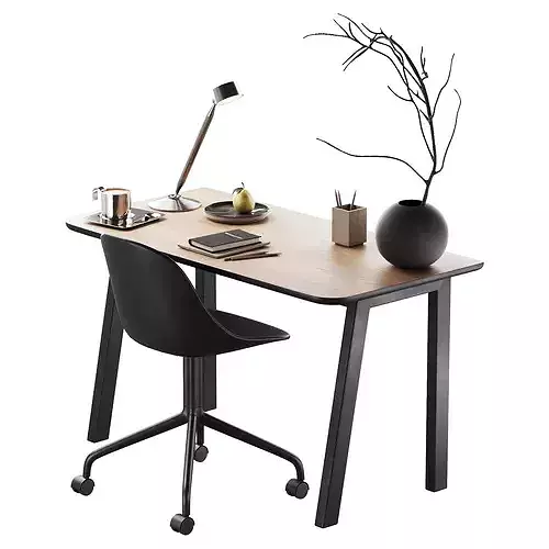 608 office furniture 56 workplace 30 3D model