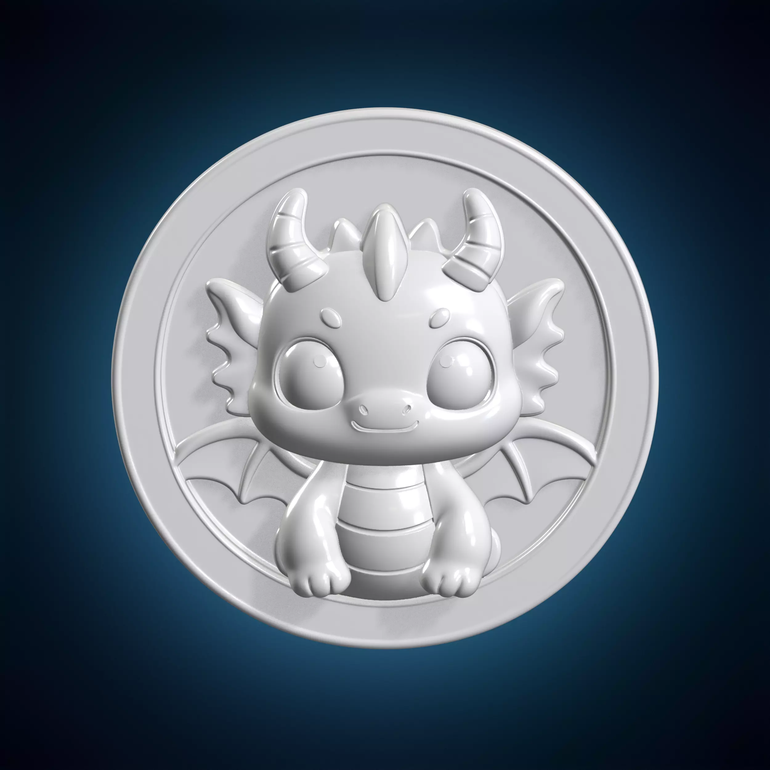 Peek Chibi Baby Dragon 3D Print Model 3D print model