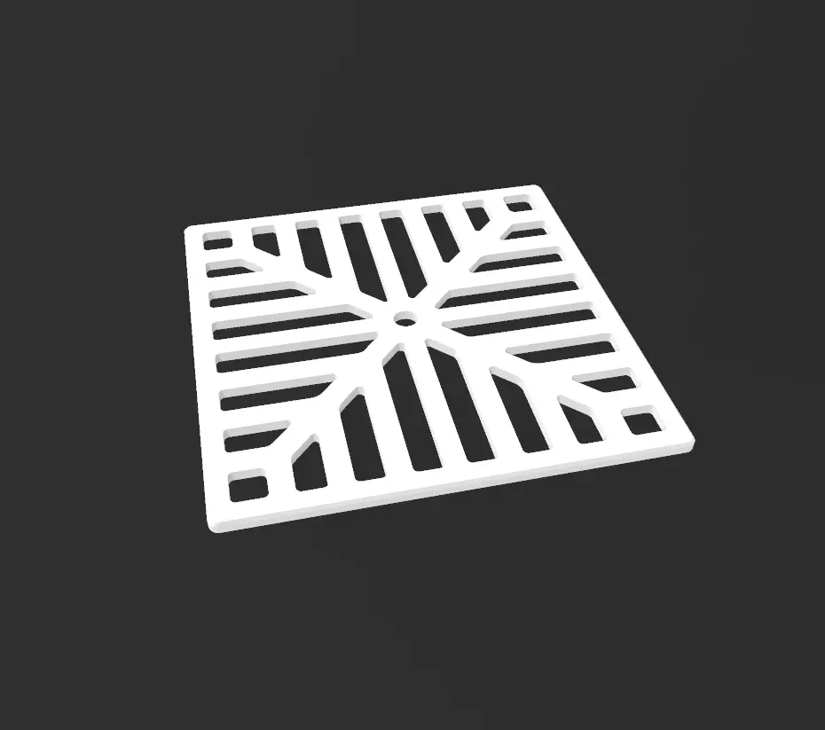 Standard Patio Drain Grate Functional STL 3D Printable 3D print model