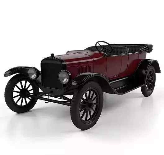 Antique Vintage Roadster Car 3D Model