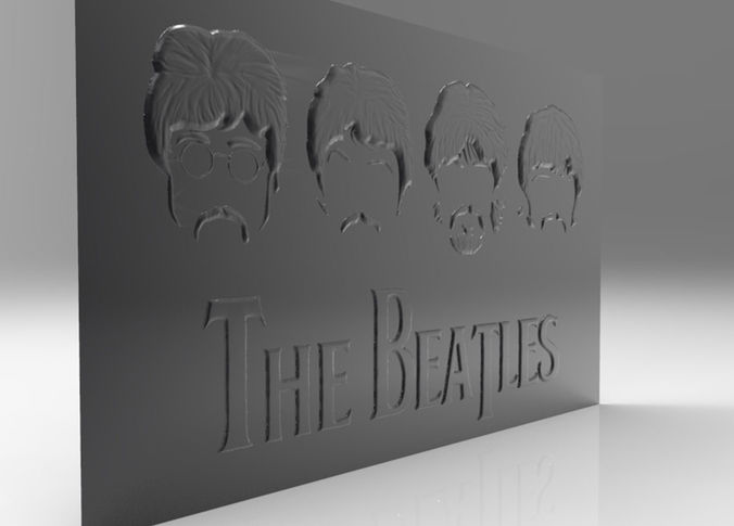 Beatles logo Free 3D print model