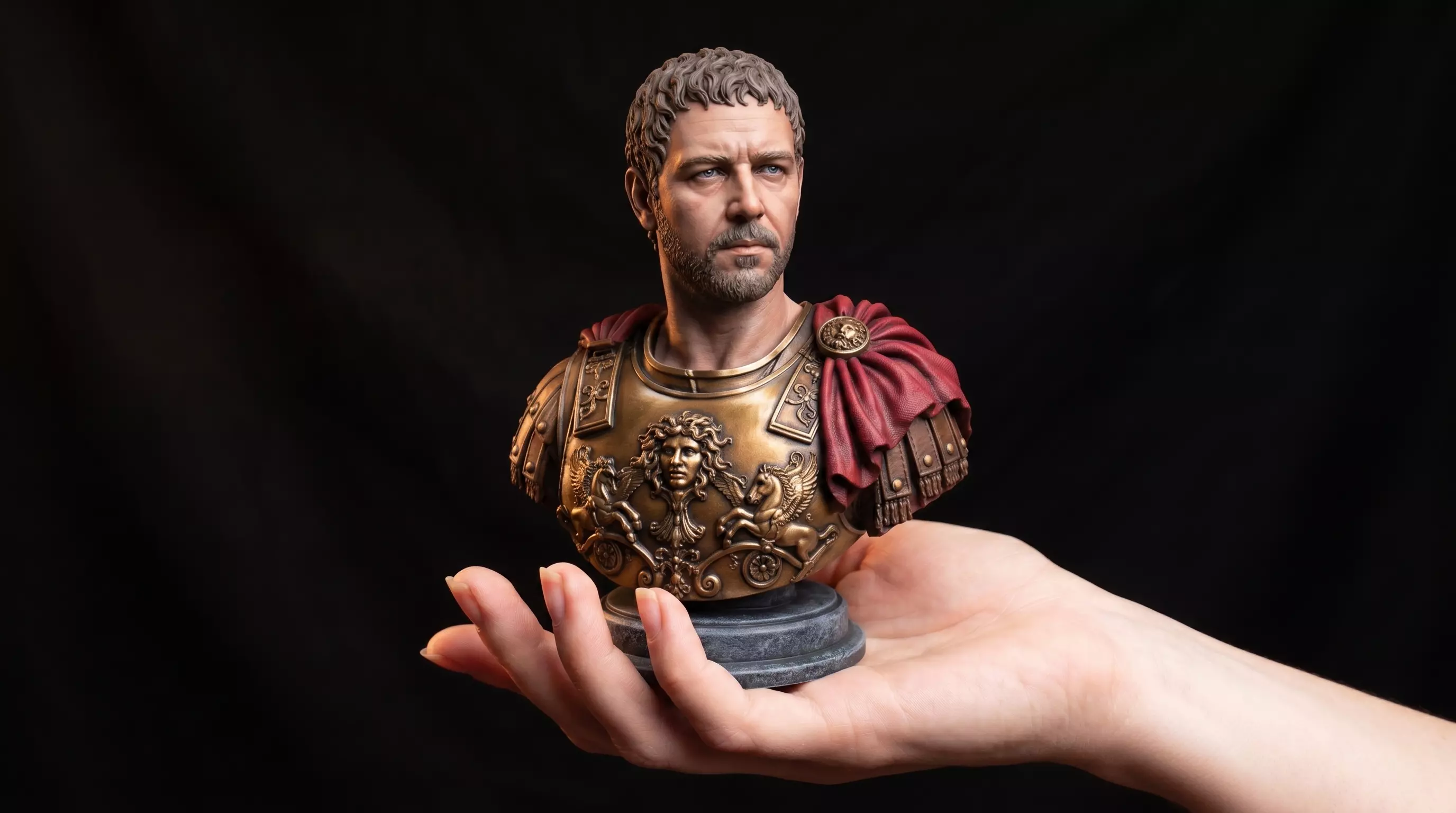 Roman General Maximus Bust Commander of the North Gladiator Port 3D print model