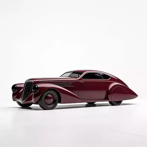 Antique Vintage 1930s Streamliner Coupe 3D Model
