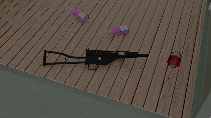 Sten Mark II submachine gun 3D model