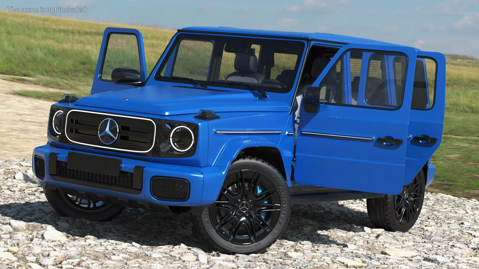 Mercedes-Benz G580 2025 Blue Rigged 3D model