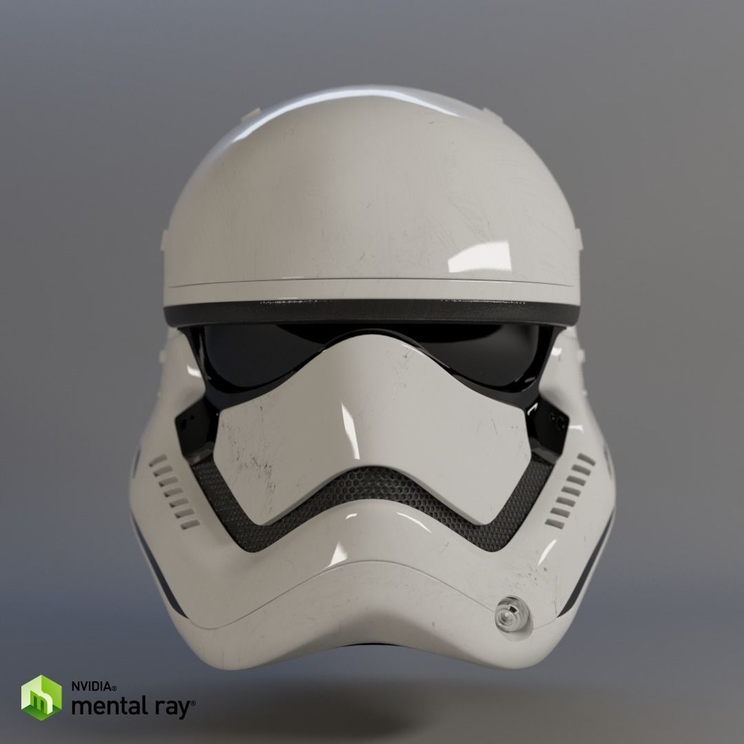 Star Wars Stormtrooper helmet - First Order Low-poly 3D model_8