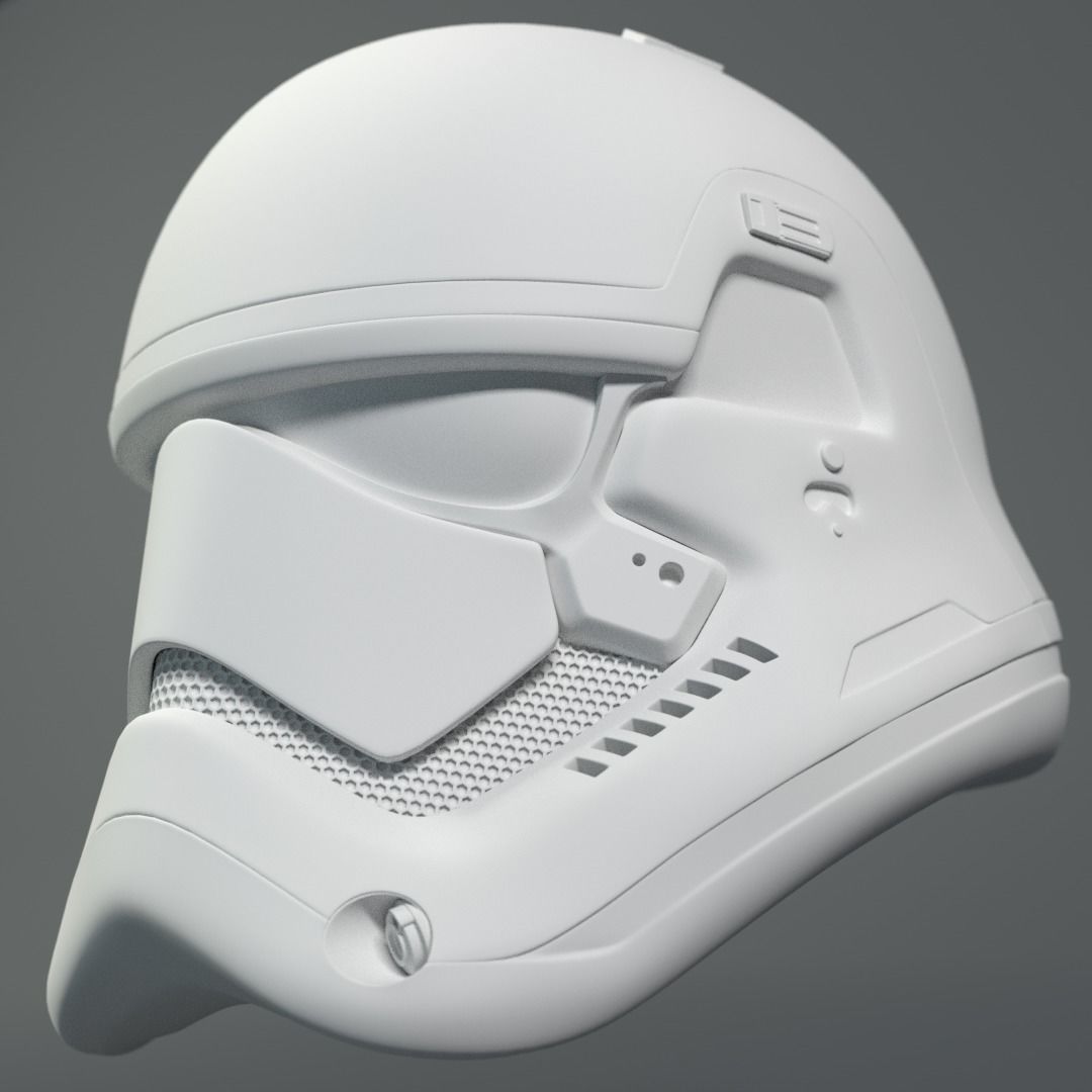 Star Wars Stormtrooper helmet - First Order Low-poly 3D model_3
