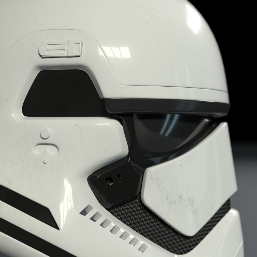 Star Wars Stormtrooper helmet - First Order Low-poly 3D model_1