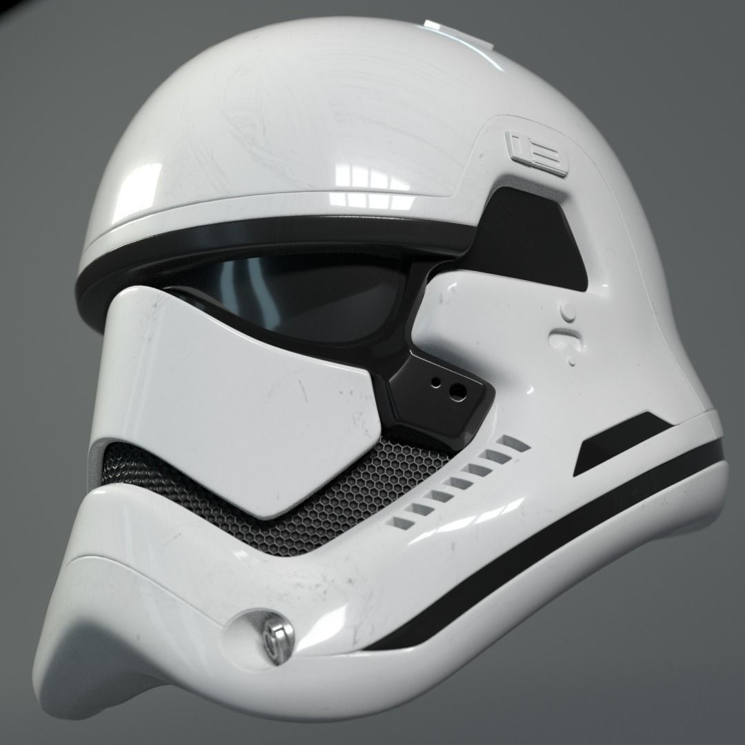 Star Wars Stormtrooper helmet - First Order Low-poly 3D model_2