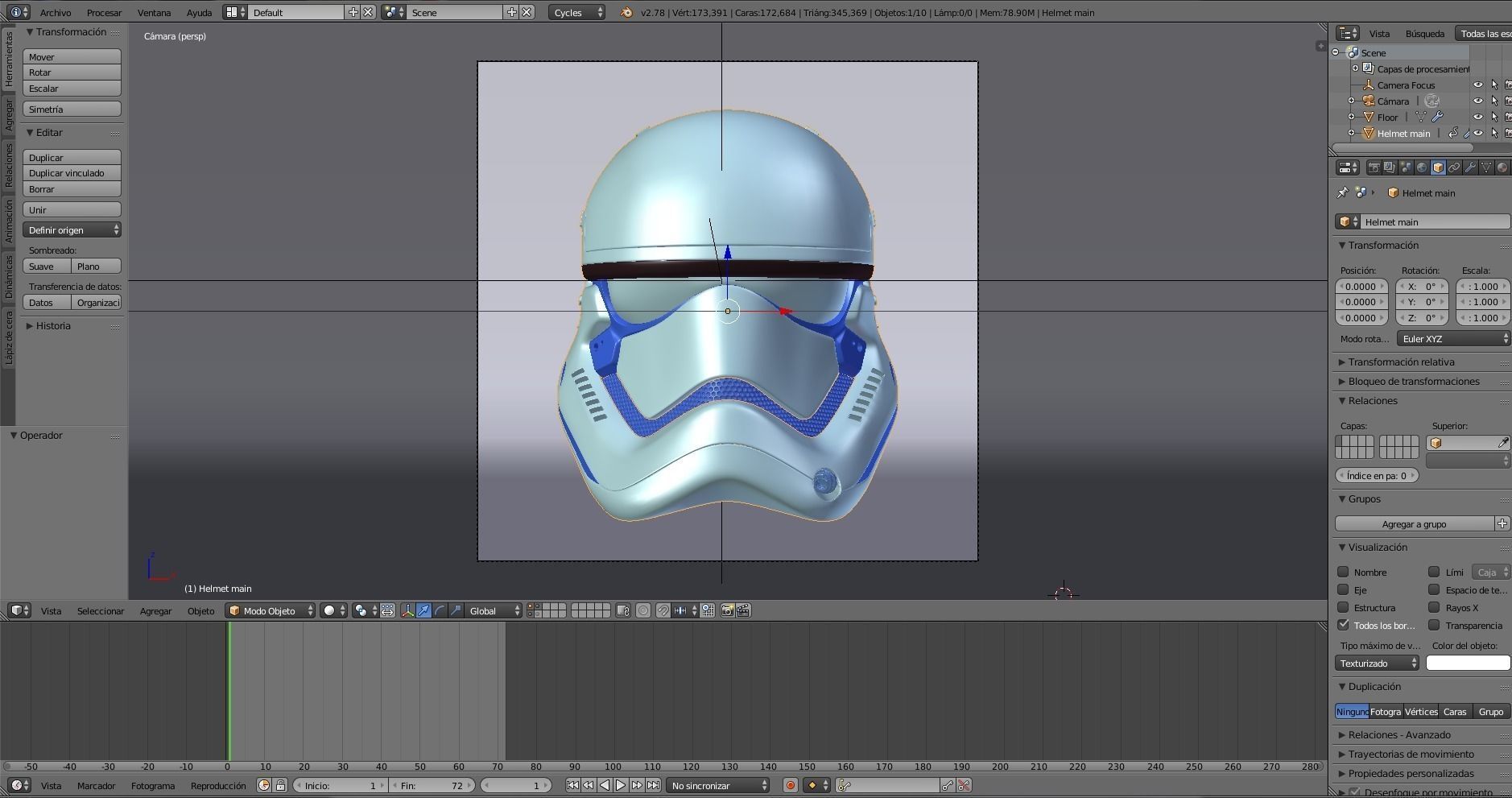 Star Wars Stormtrooper helmet - First Order Low-poly 3D model_14