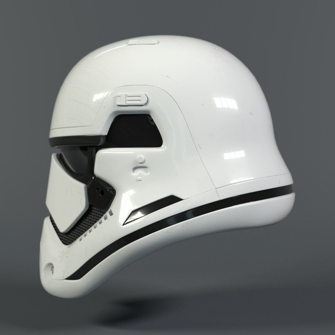 Star Wars Stormtrooper helmet - First Order Low-poly 3D model_7