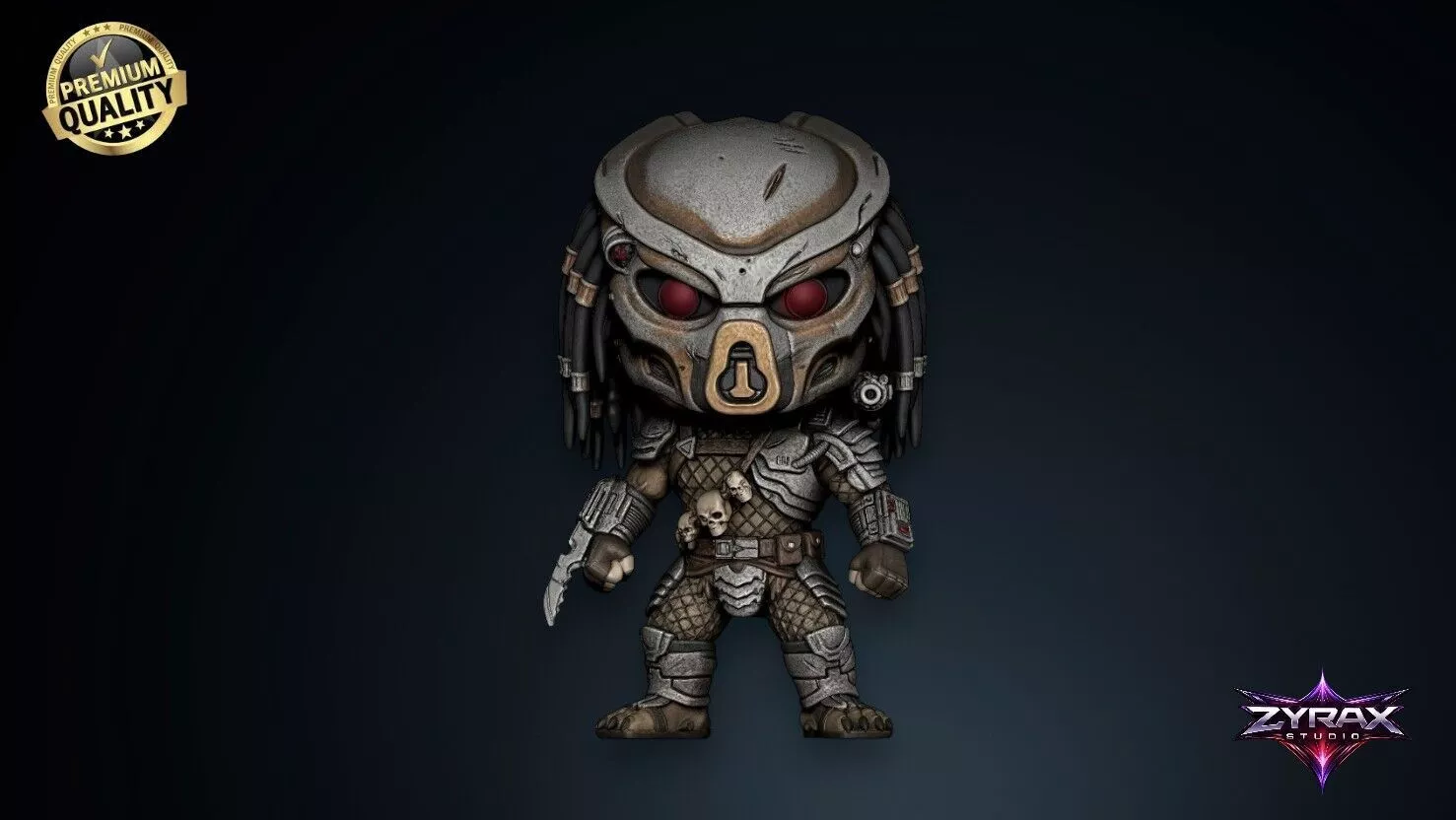 Predator STL Funko Style Sci-Fi Figure 3D Printable Model 3D print model