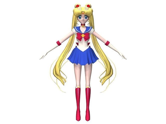 Sailor Moon Low-poly 3D model