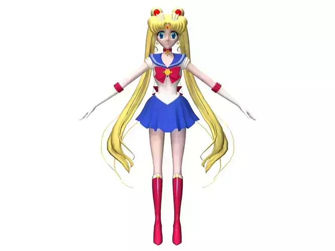 Sailor Moon Low-poly 3D model