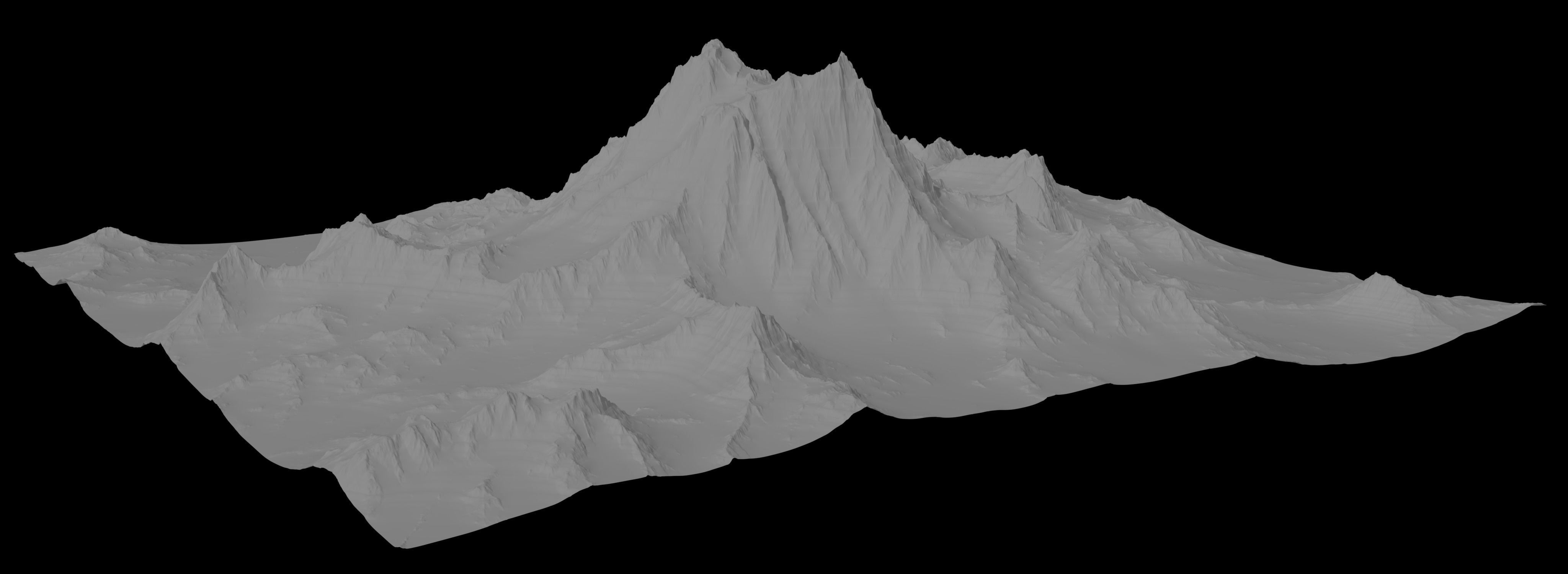VR and game Ready Mountain Low-poly 3D model_3