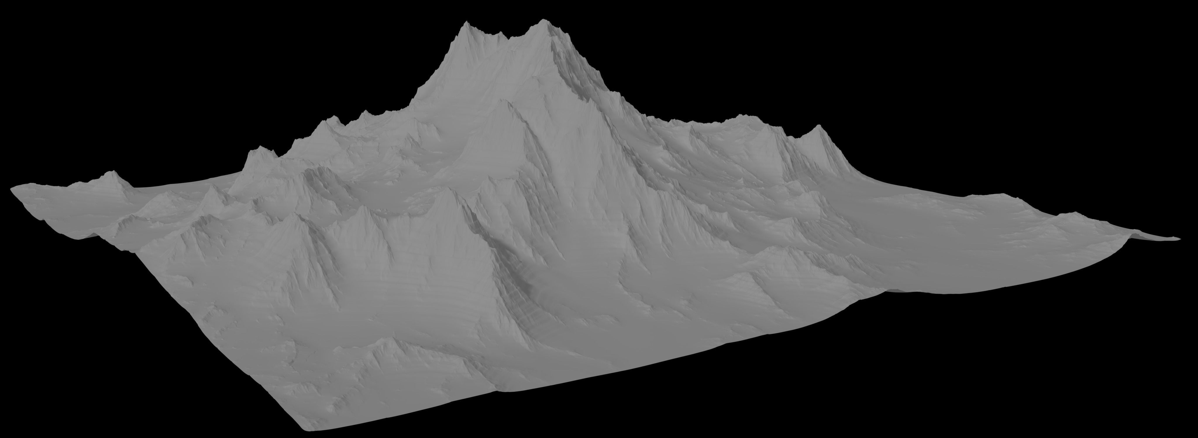 VR and game Ready Mountain Low-poly 3D model_2
