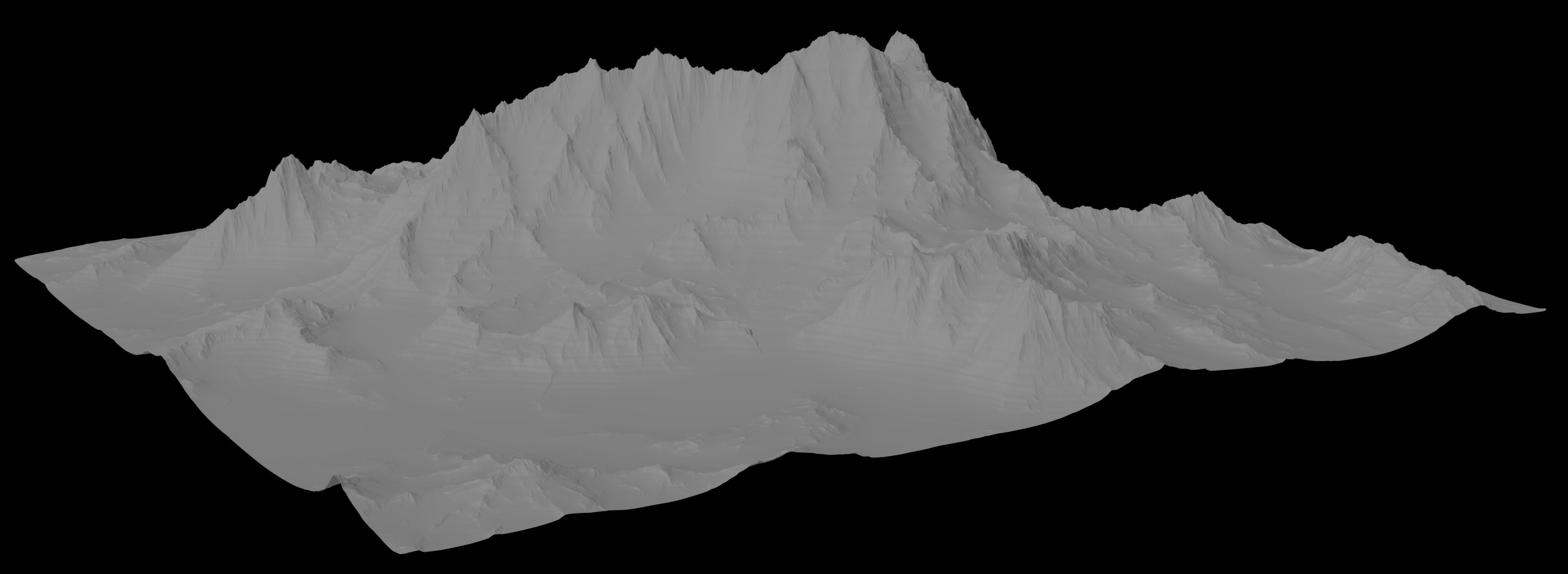 VR and game Ready Mountain Low-poly 3D model_1