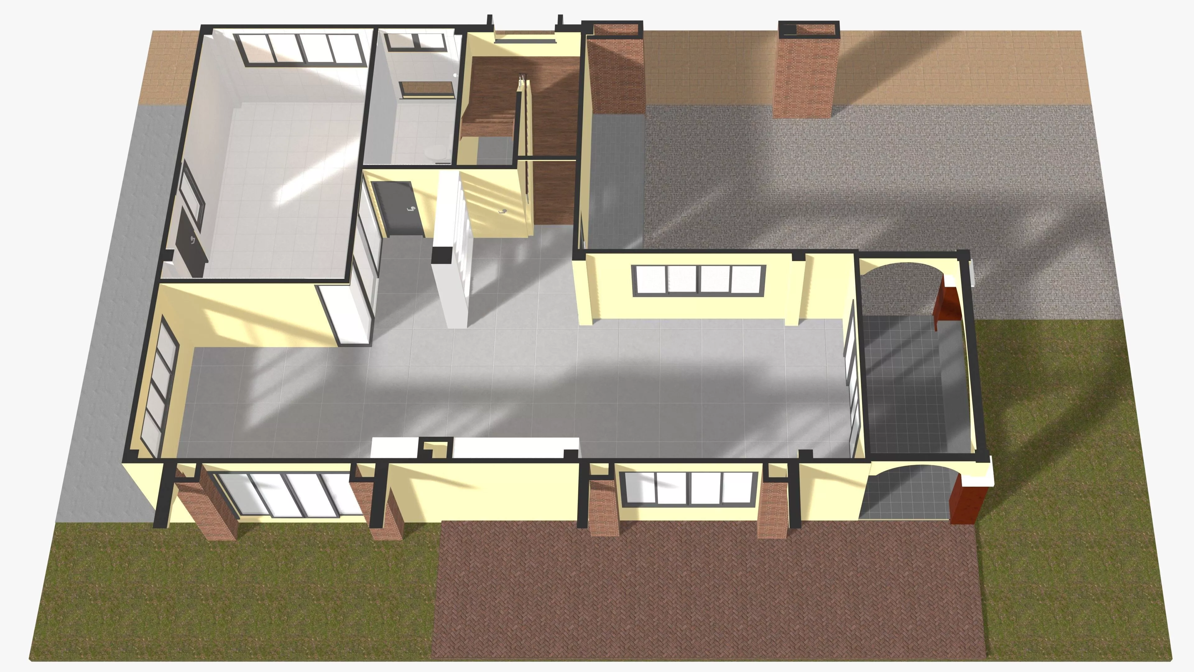 House in plan cut 26-12 3D model