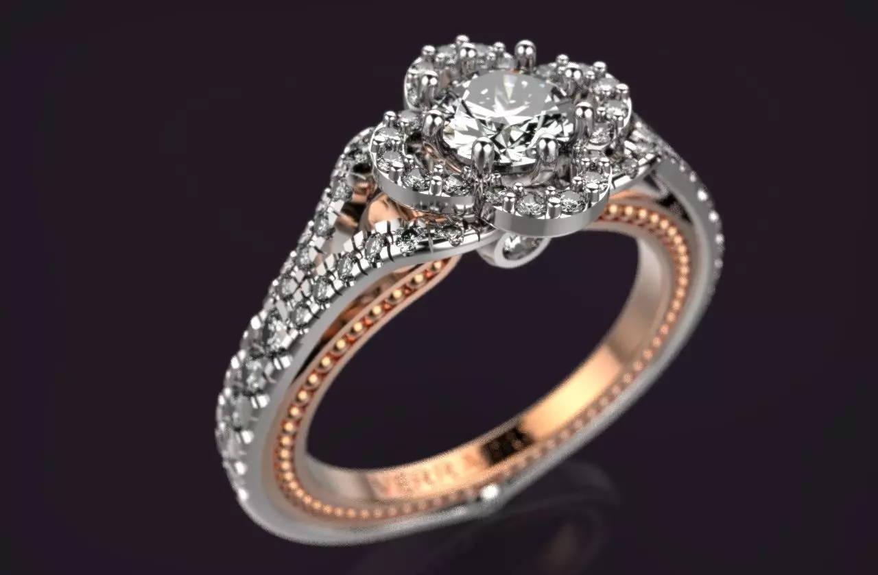 ring  gold  R 197 3D print model_0