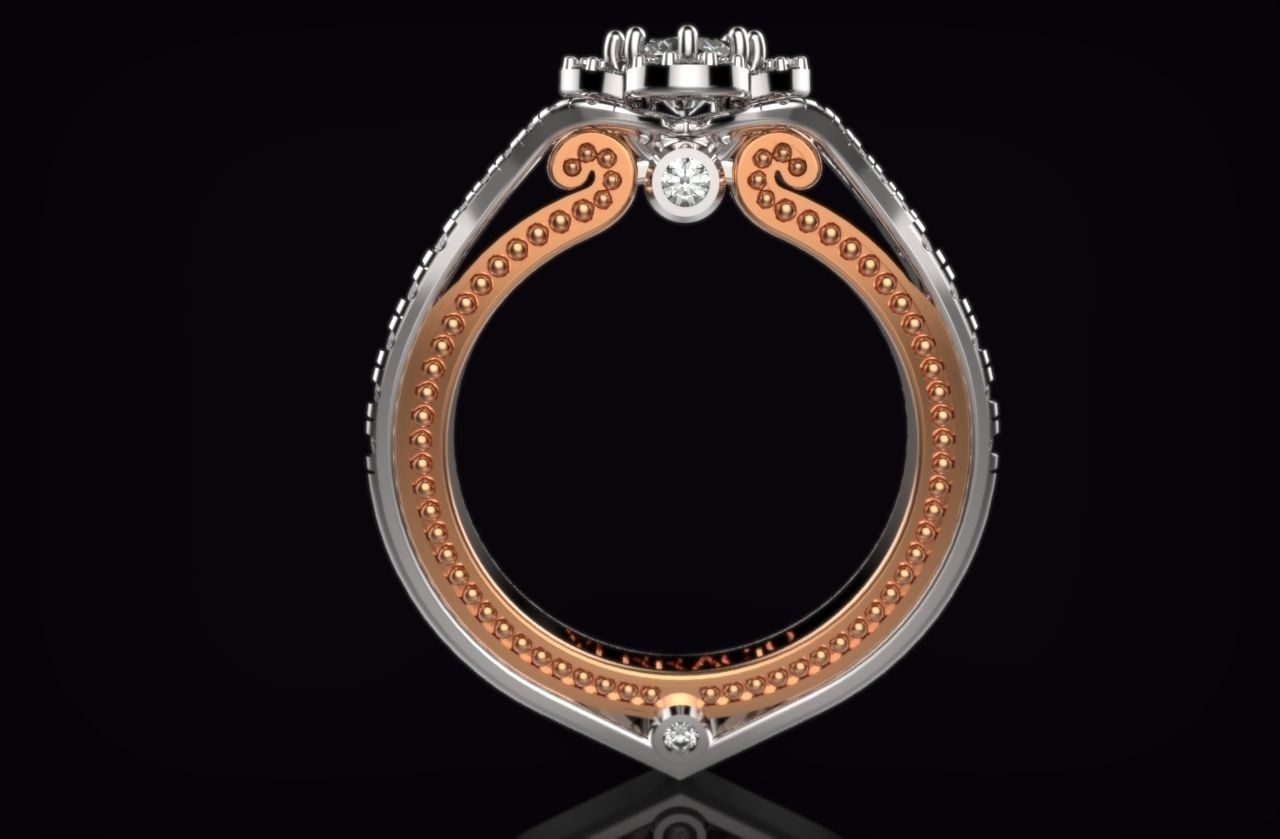 ring  gold  R 197 3D print model_1