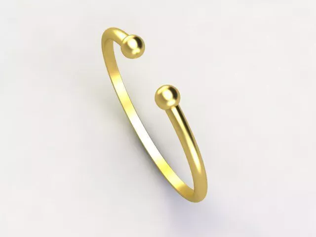 Dainty Ring Double Bid Minimalist Band 3D print model