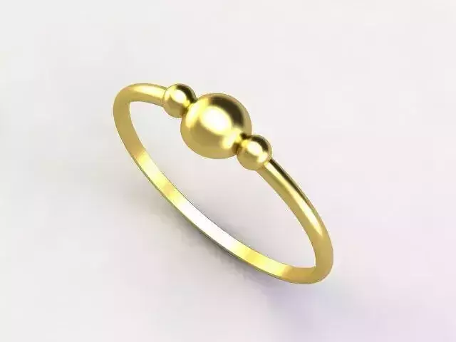 Dainty Ring Triple Bid Minimalist Band Gold Silver