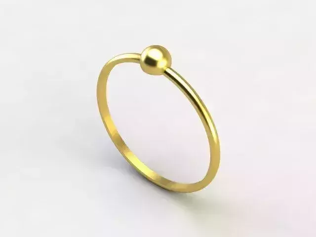 Dainty Ring Single Bid Minimalist Band Gold Silver