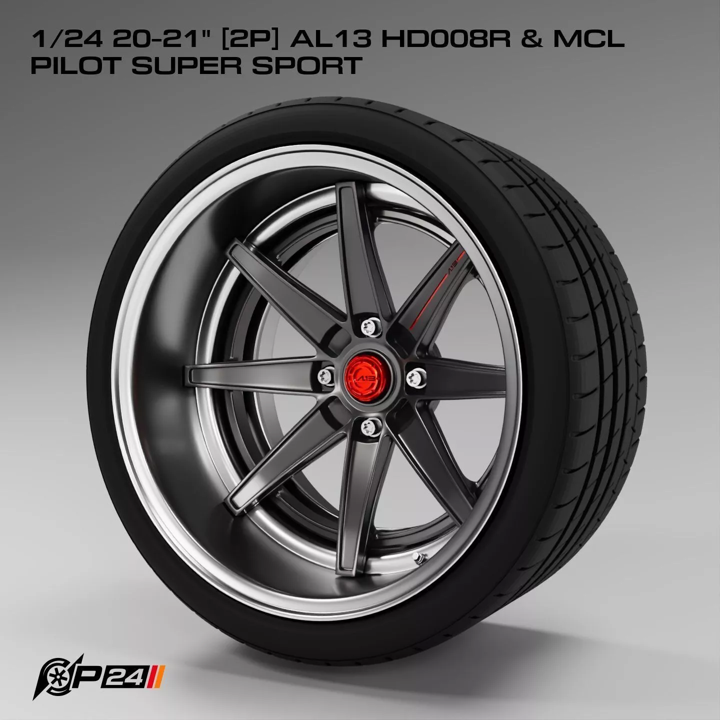 1-24th 20-21 inches 2P AL13 HD008R and MCL Pilot Super Sport 3D print model
