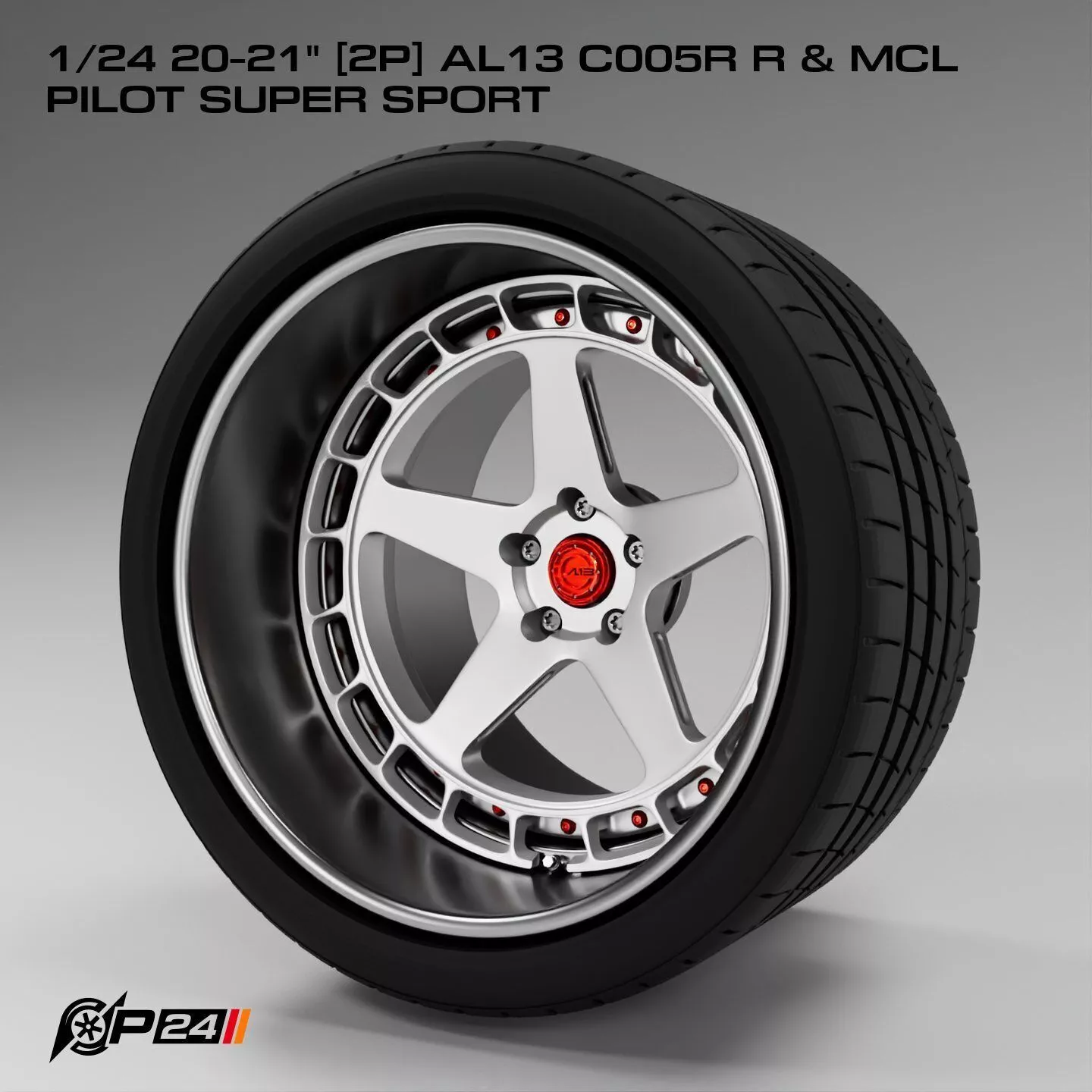 1-24th 20-21 inches 2P AL13 C005R R and MCL Pilot Super Sport 3D print model