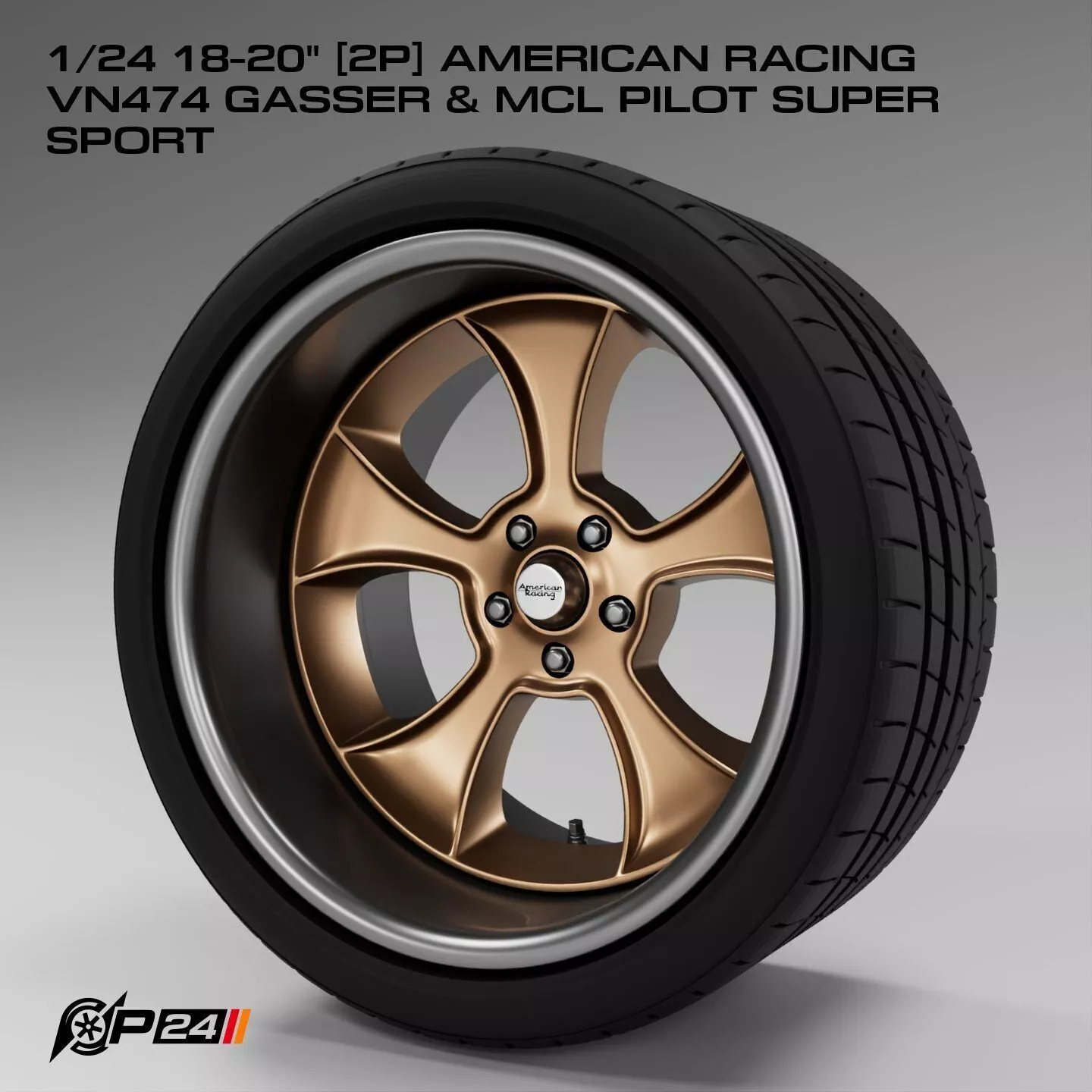 1-24th 18-20 inches 2P American Racing VN474 Gasser and MCL P... 3D print model