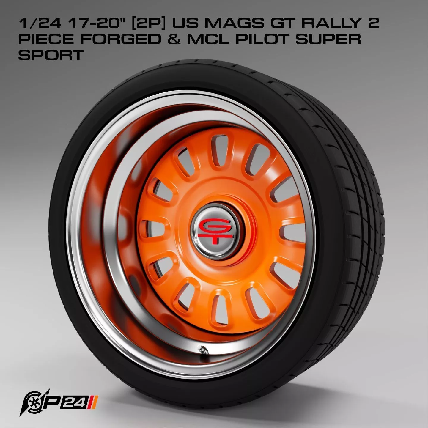 1-24th 17-20 inches 2P US Mags GT Rally 2 Piece Forged and MC... 3D print model