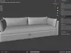 Contemporary Deep-Seat Fabric Sofa with Cushions - Sample File free 3D ...