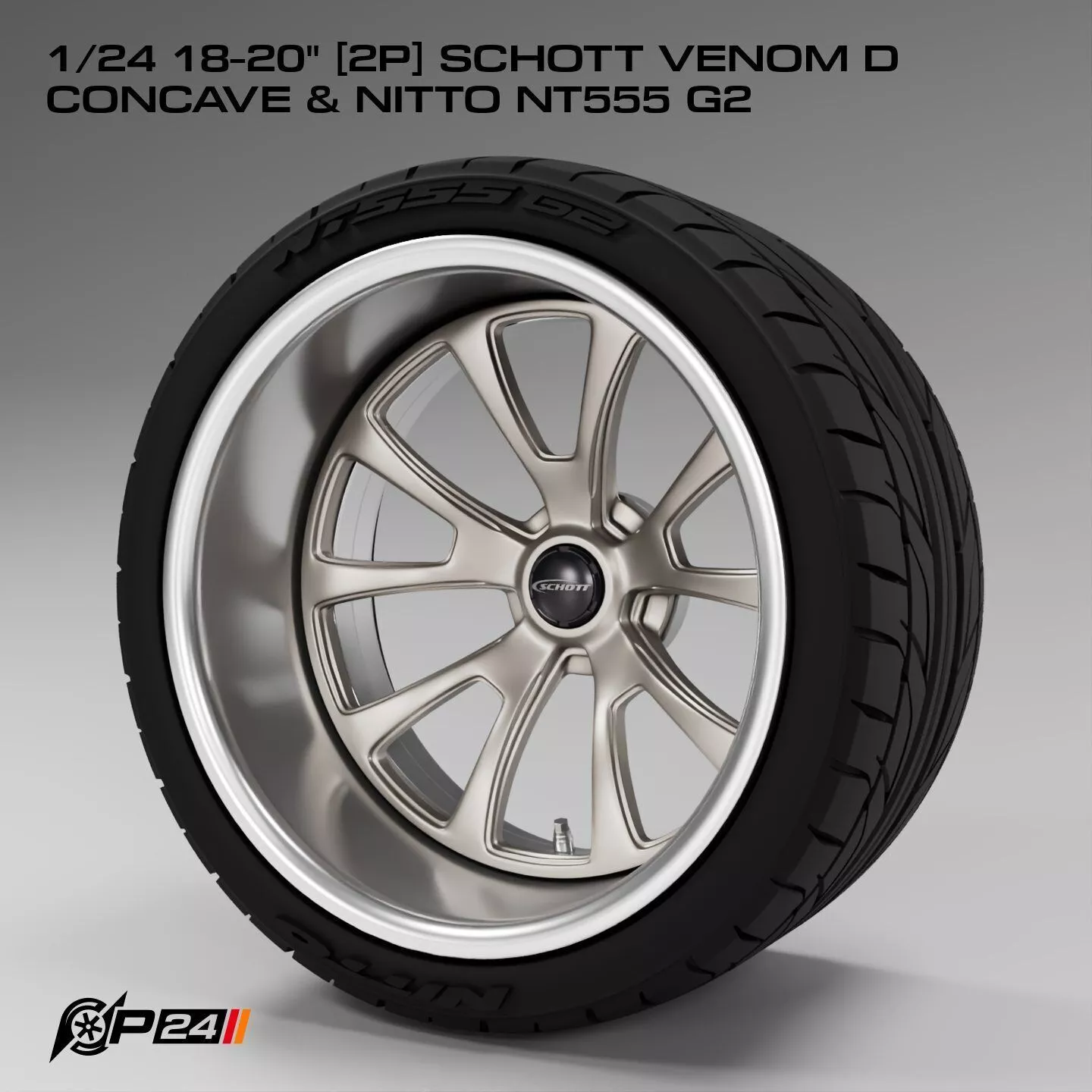 1-24th 18-20 inches 2P Schott VENOM D Concave and Nitto NT555 G2 3D print model