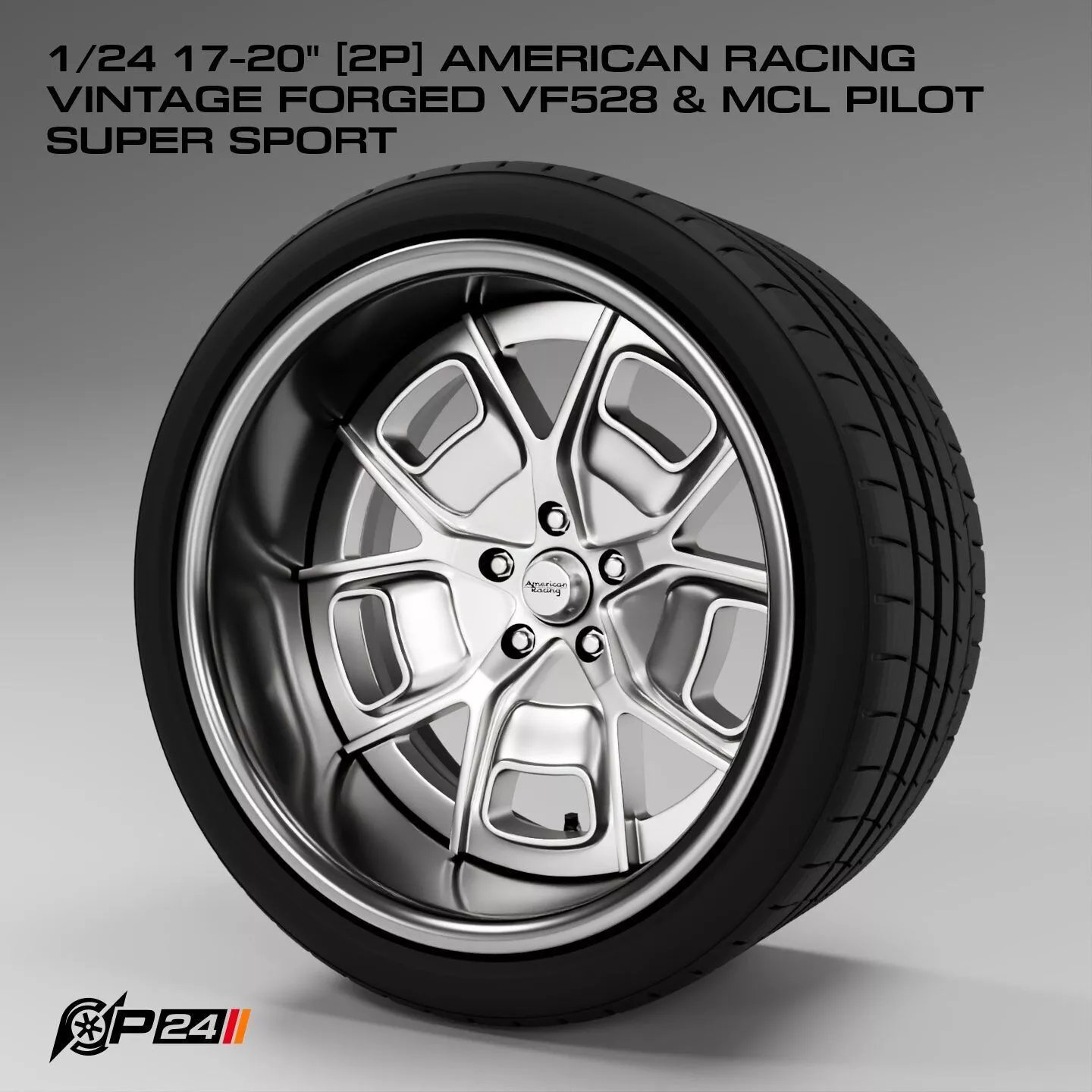 1-24th 17-20 inches 2P American Racing Vintage Forged VF528 a... 3D print model