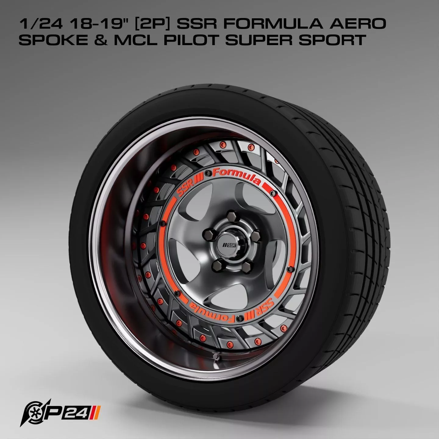 1-24th 18-19 inches 2P SSR Formula AERO SPOKE and MCL Pilot S... 3D print model