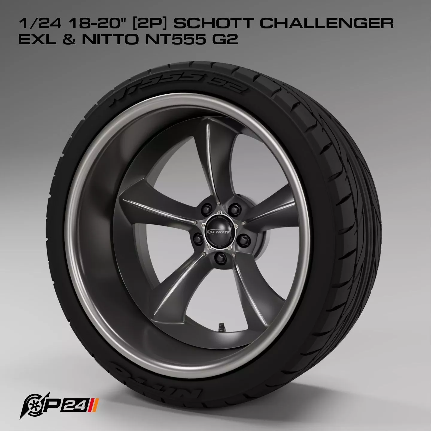 1-24th 18-20 inches 2P Schott CHALLENGER EXL and Nitto NT555 G2 3D print model