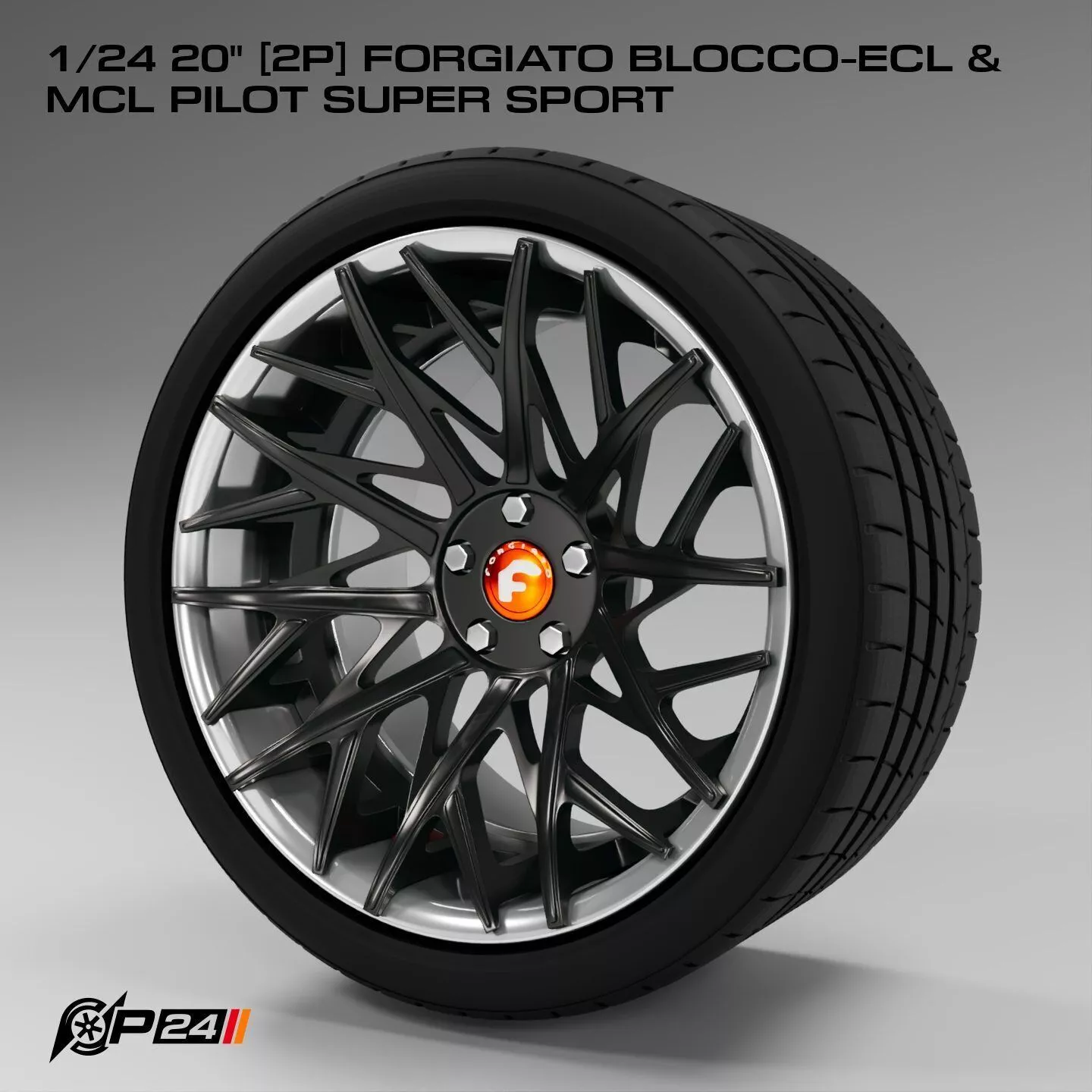 1-24th 20 inches 2P Forgiato Blocco-ECL and MCL Pilot Super S... 3D print model
