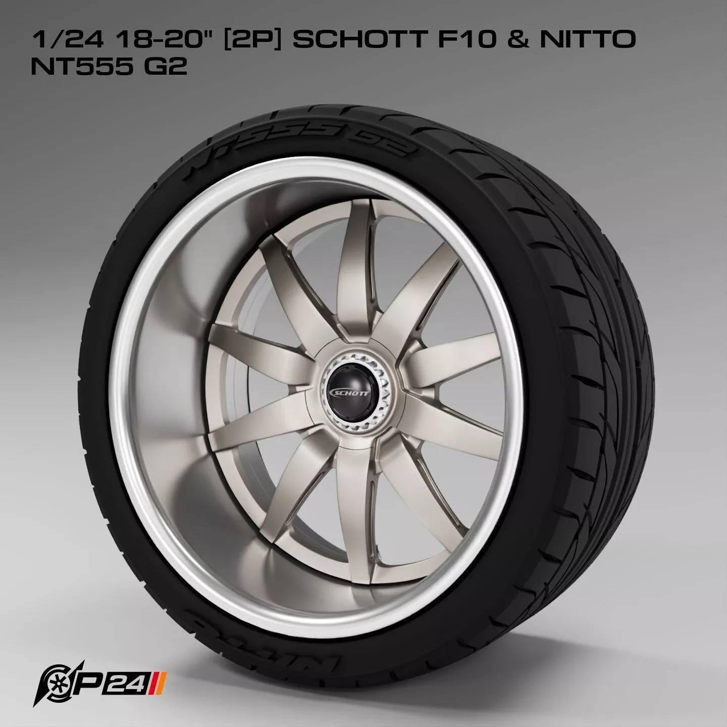 1-24th 18-20 inches 2P Schott F10 and Nitto NT555 G2 3D print model