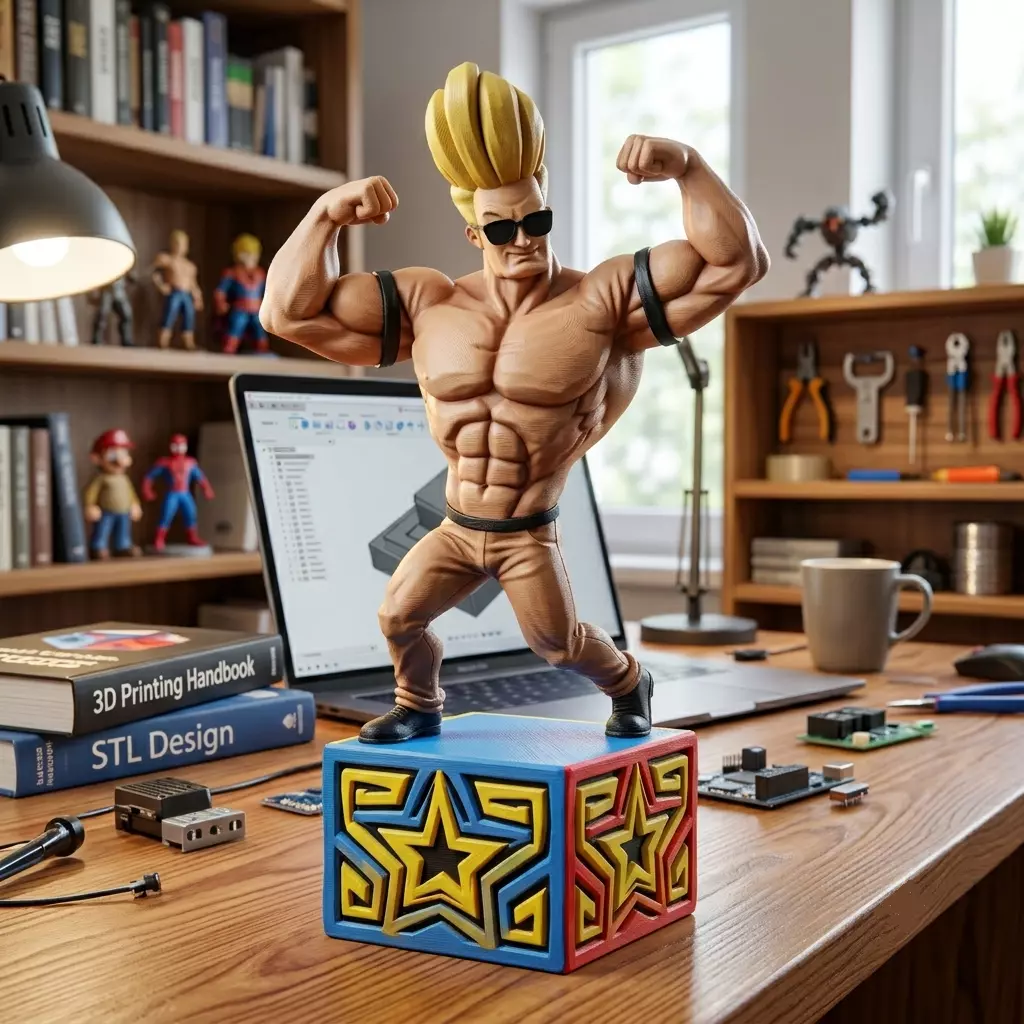 Johnny Bravo 3D Print Model-Cartoon Network Fan Art STL File 3D print model