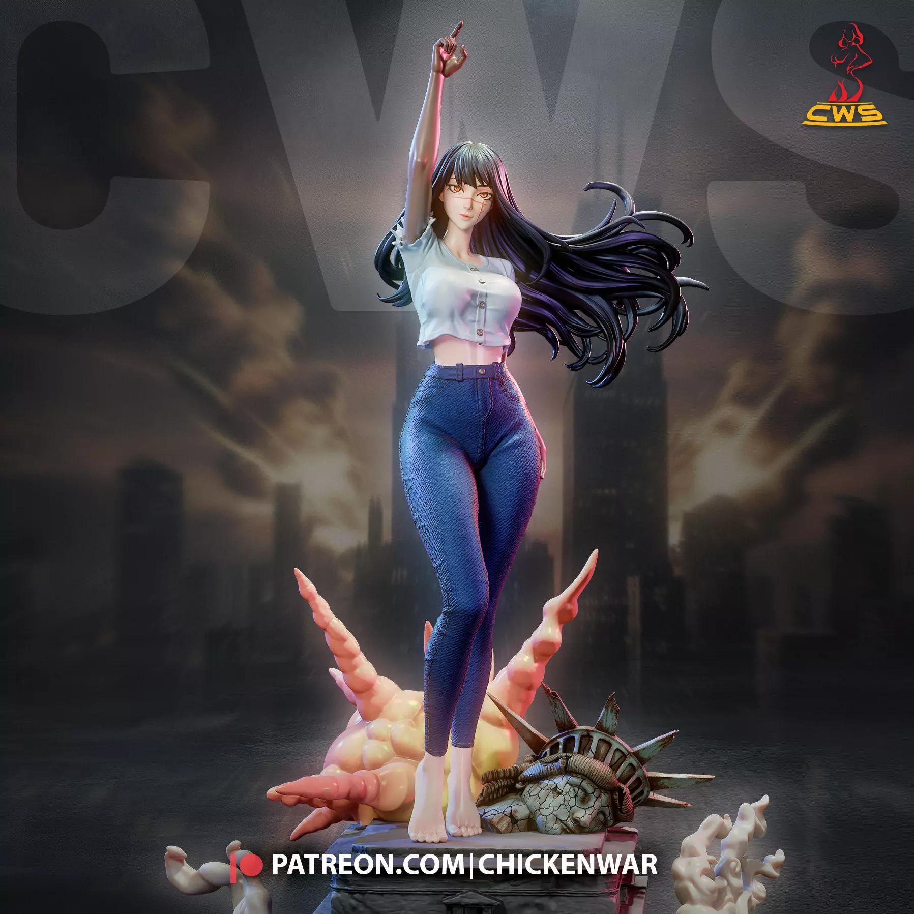 Yoru - Chainsaw Man Fan Sculpt - CW Studio 3D print model