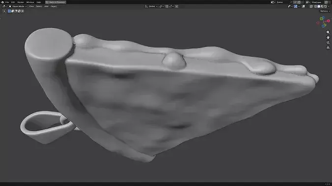 Pizza Slice Pendant 3D print model 7