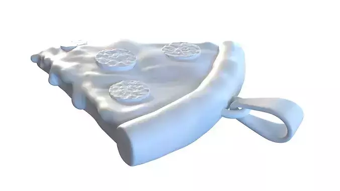 Pizza Slice Pendant 3D print model 2