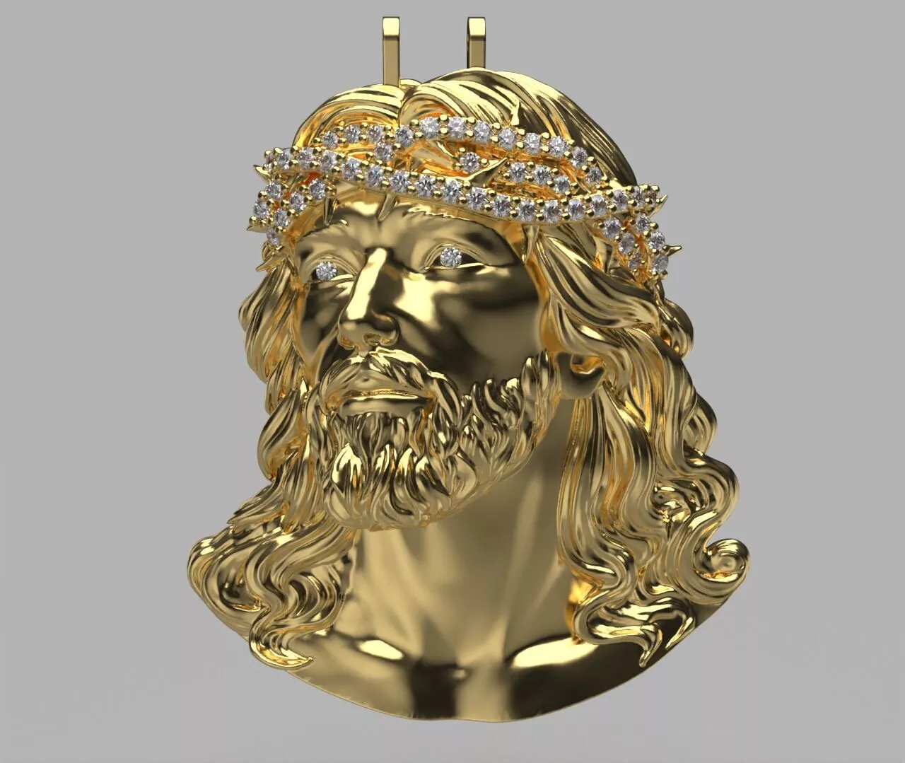 Dije Rostro de Cristo - Face of Christ necklace 3D print model