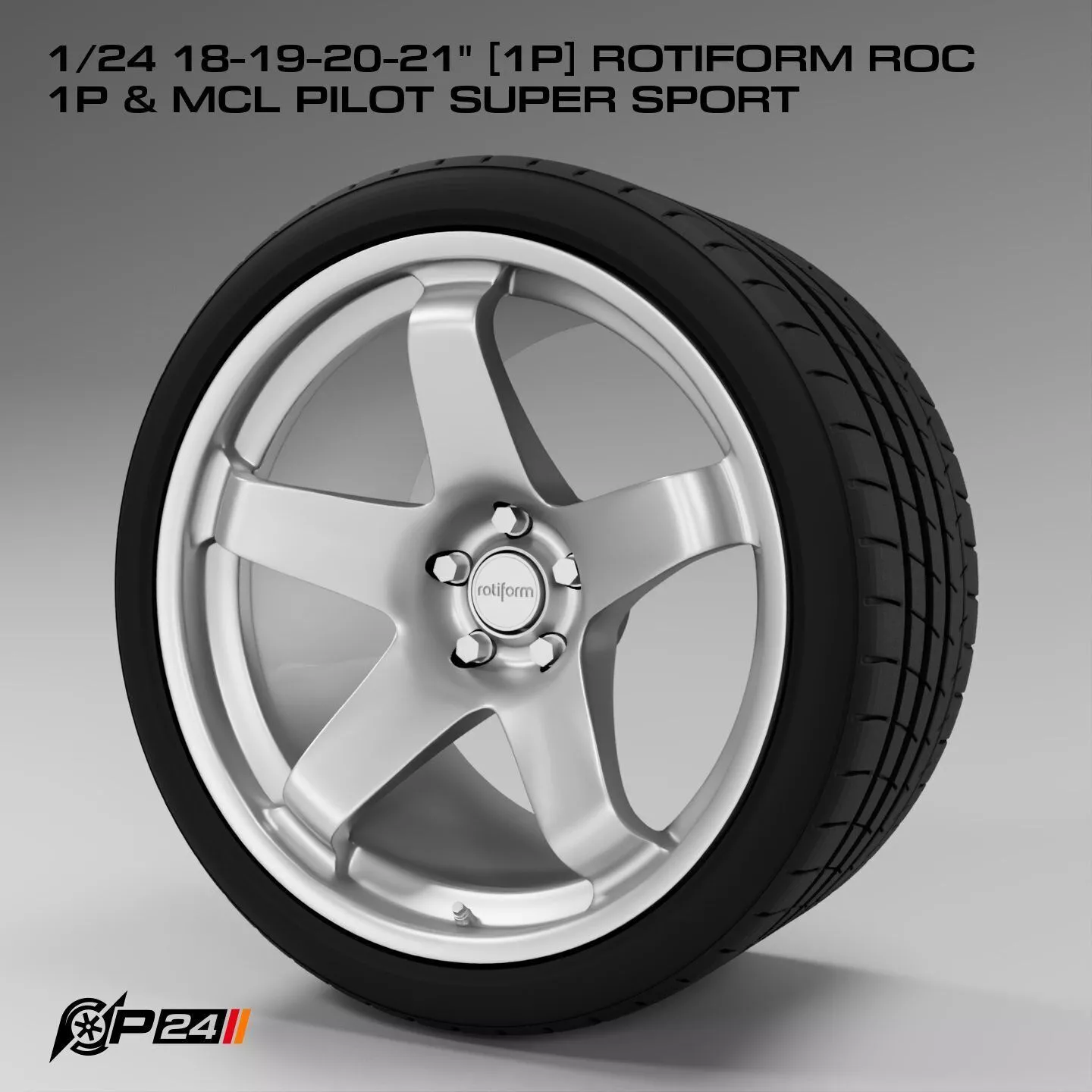 1-24th 18-19-20-21 inches 1P Rotiform ROC 1P and MCL Pilot Su... 3D print model